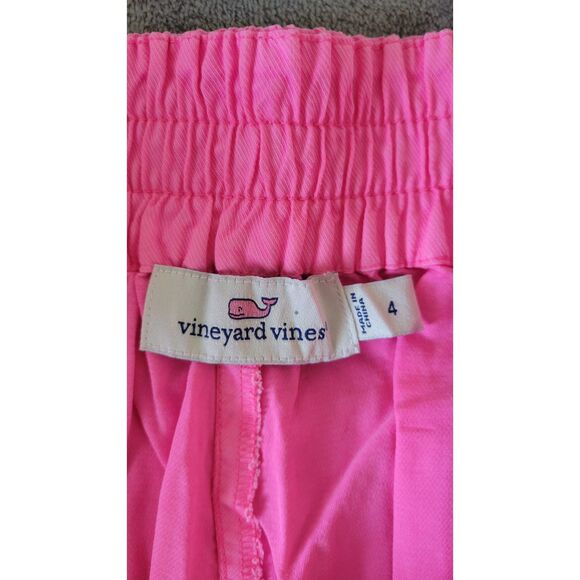 Vineyard Vines Hot Pink Dayboat Tencel Shorts - Picture 3 of 4